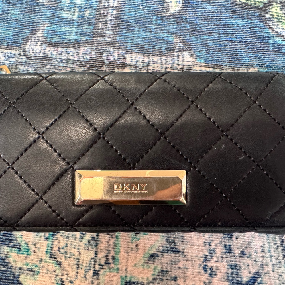 DKNY Black Quilted Wallet